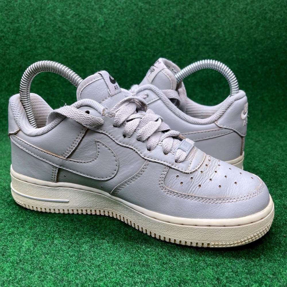 Nike Air Force 1 Low Custom Nike By You Light Blue Gray AQ3773-992 Kids 3.5Y - Picture 8 of 11